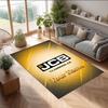 JCB Crystal Velvet Rug, Custom Name Text Personalized Non‑Slip Floor Mat for Home Decor Gift