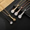 Kalen Hip Hop Trend Microphone Pendant Charm Men's Necklace Party Gift Zircon Stainless Steel Jewelry
