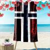 Giant Beach Towel with Dark Norway Flag Butterfly Print, Quick Dry Microfiber, Soft Absorbent, for Beach Pool Style