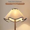 Linen Fabric Petal Table Lamp Shade Flower Pattern Elegant Table Lamp Shade Handmade Retro Lampshade Cover Home Decoration