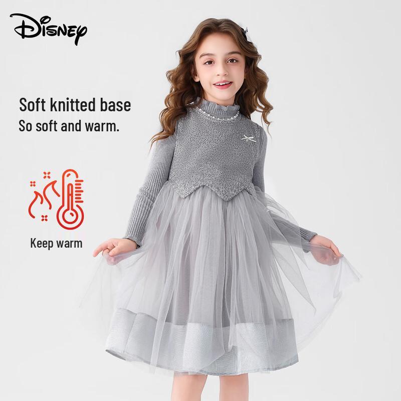 Disney Girls' Winter Fleece Princess Dress Two-Piece Set