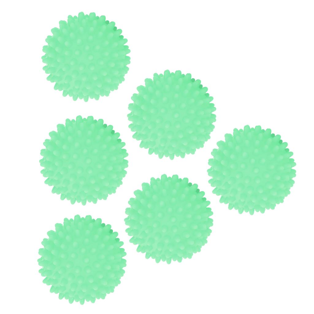 6Pcs Laundry Ball Non Toxic PVC Safe Reusable Household Supplies for Washing Machine WasherGreen