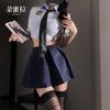 Sex Underwear Vitality Short Shirt Waist Pleated College Suit Sexy Pure Desire Uniform Temptation F