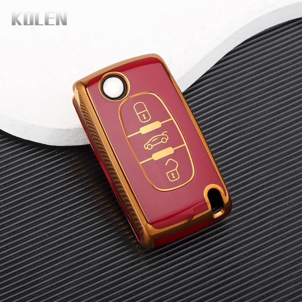 TPU Auto Fernbedienung Schlüsselhülle Abdeckung Schale für Peugeot 107 207 307 308 407 607 3008 5008 für Citroen Xsara Picasso C5 C6 C8 Keyless