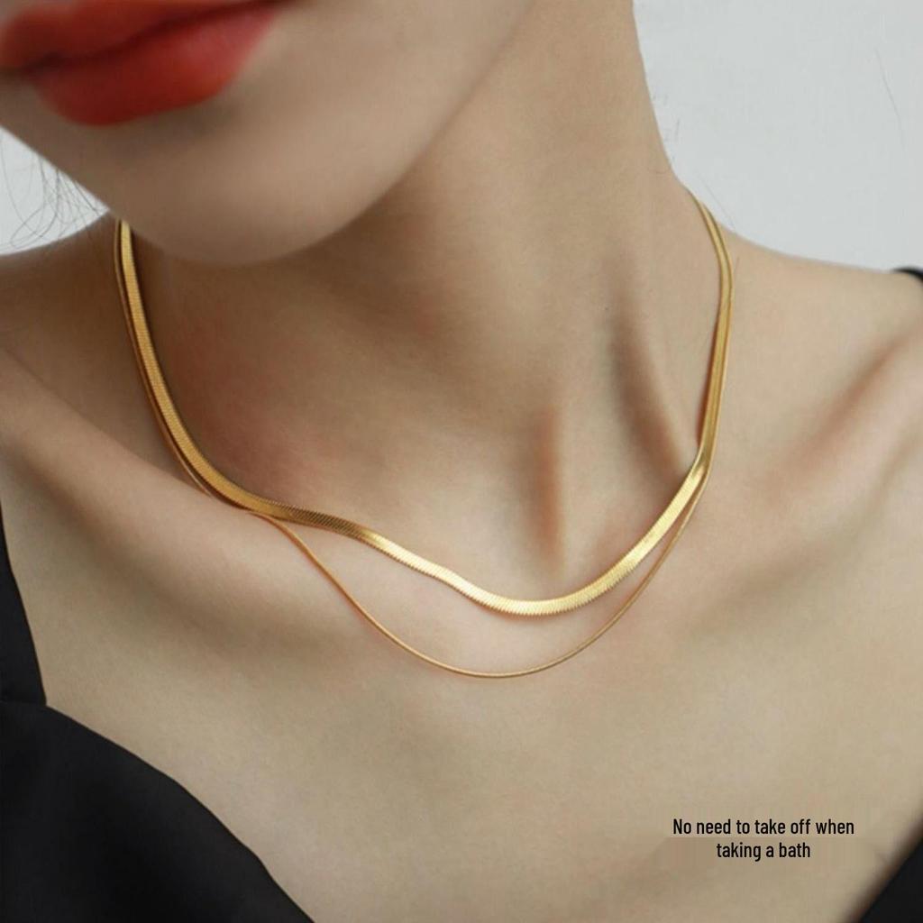 Minimalist European & American Layered Necklaces for Women – Blogger-Inspired Cool Style Blade Jewelry