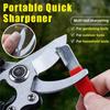 A84E-Portable Quick Sharpener, Hand Held Knife Garden Tool Sharpener Stone, Lawn Blade Sharpener (6Pcs)