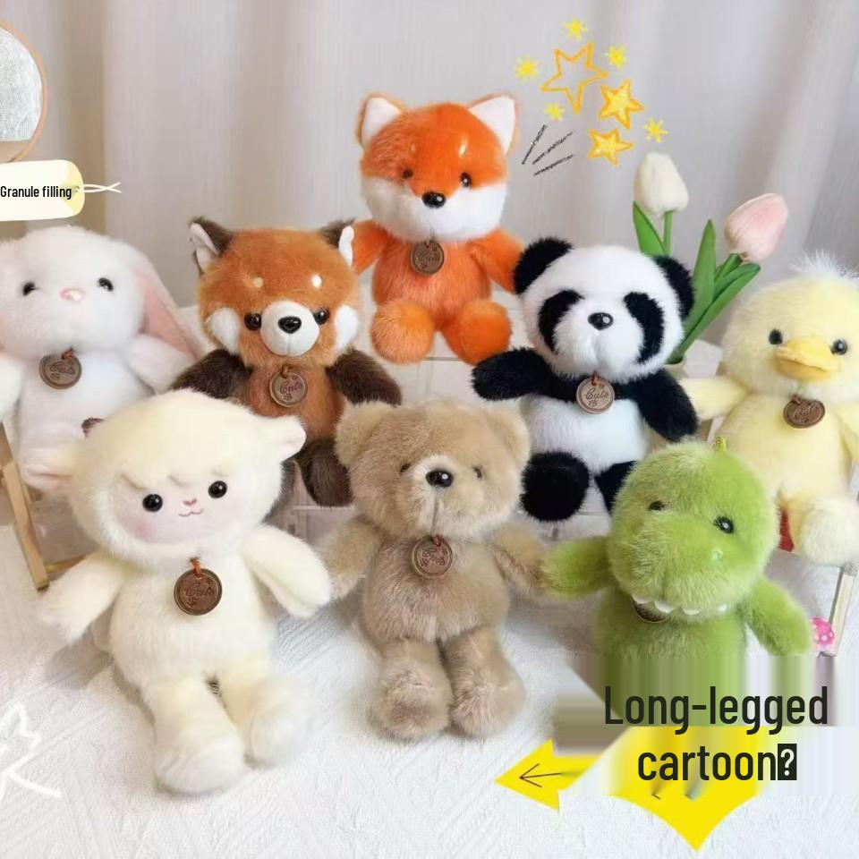 Dundun Small Animal Plush Beanbag - Desktop Companion Series Rabbit Palm Companion
