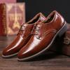 New Men's Business Dress Leather Shoes Fashionable Large Size Pointed Men's Shoes Lace-up Trend Foreign Trade Shoes Size 47-48