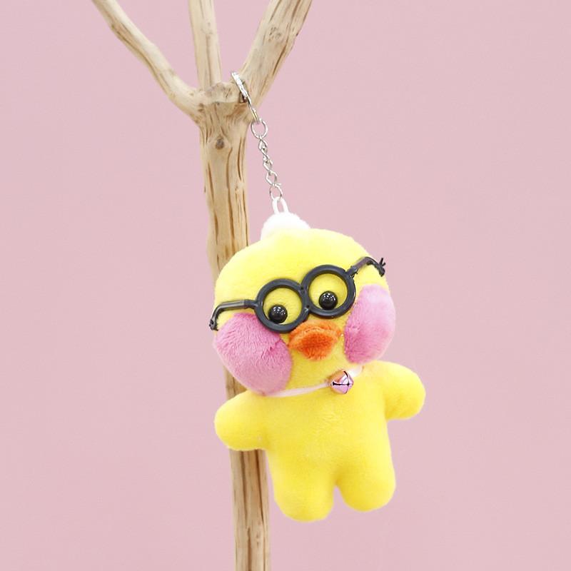 Adorable Hyaluronic Acid Duck Plush Toy Cute Mini Yellow Duck Bag Charm