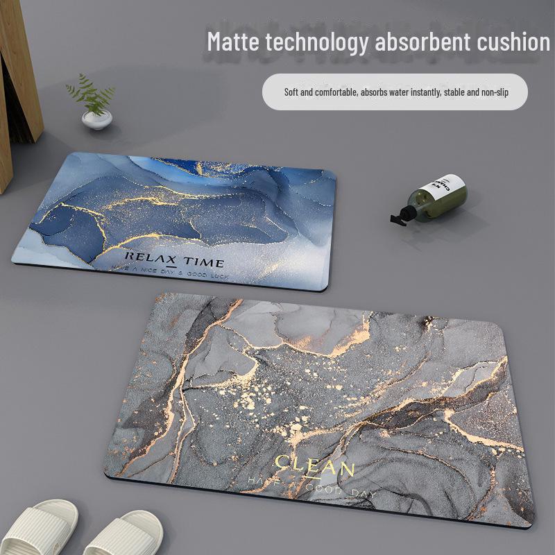 Mramorová diatom absorpční rychleschnoucí protiskluzová koupelnová předložka