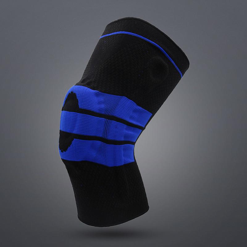 

Высокоэластичные силиконовые спортивные наколенники со встроенными поддерживающими ребрами - Противоскользящая защита для пеших походов, баскетбола и фитнеса. XL Single