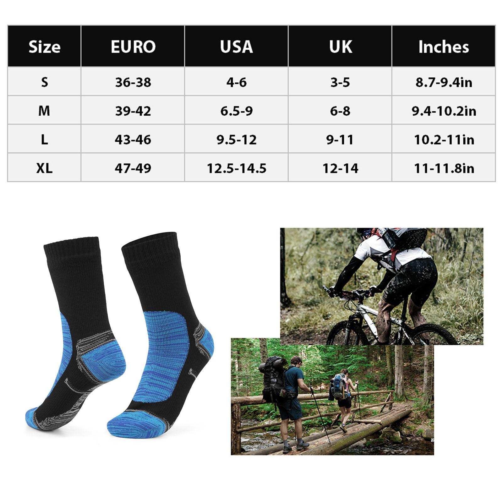 Chaussettes respirantes imperméables pour hommes femmes Sports de plein air randonnée ski Trekking chaussettes M bleu