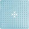 Square Bath Shower Tub Mat for Bathroom Non Slip Bathtub Mats with Suction Cups Drain Holes Machine Washable 53x53cm/ 21x21 Inch