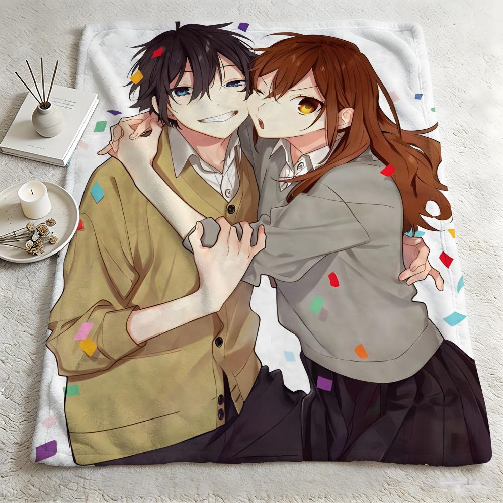 Anime H-Horimiya-a Throw Warm Soft Flannel Blanket, Multi-use for Sofa Bed Camping Travel Nap