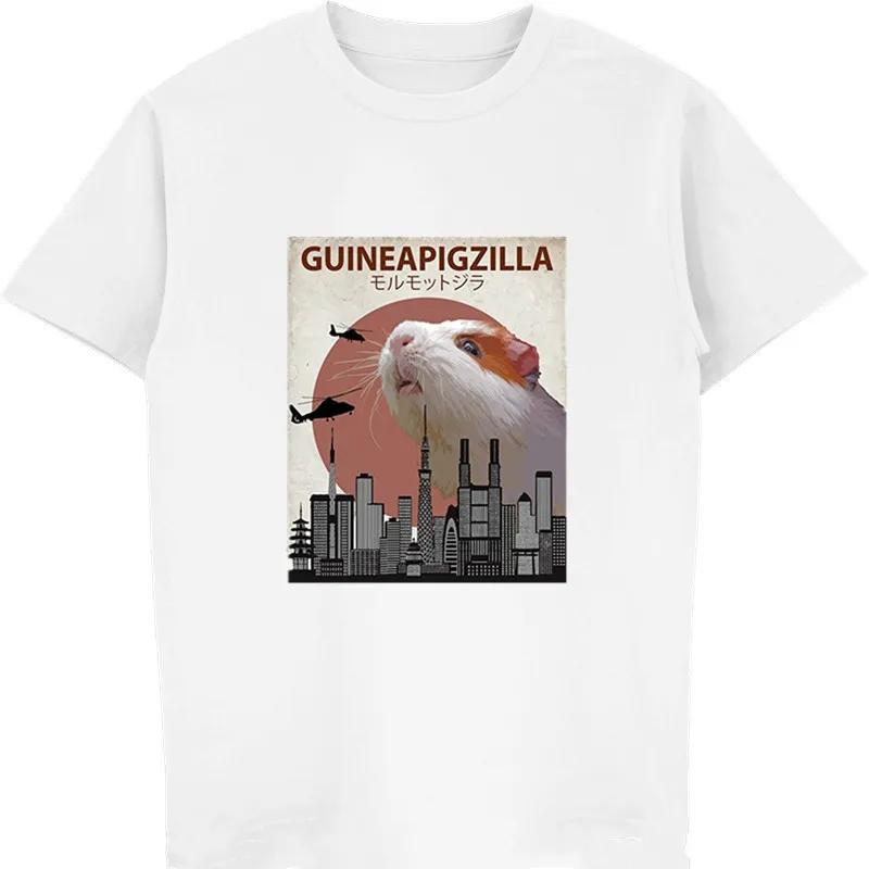 Fashion Guineapigzilla Guinea Pig Harajuku Streetwear Mens TShirt Summer Cotton Short Sleeve ONeck Unisex T Shirt New S3XL