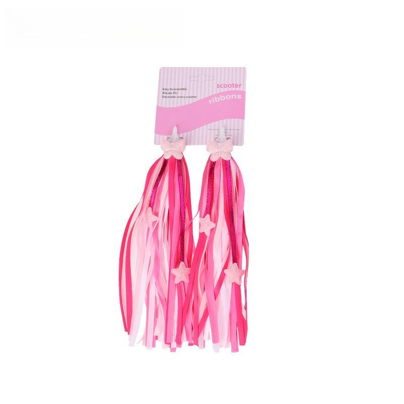 1Pair Star Tassel Handlebar Ribbon, Universal Decor for Bicycle, Motorcycle, Scooter & Balance Bike