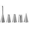 Dekorative Spitzen für Spritzbeutel-Hörner expert Set 5 Stück. - hendi 551592