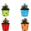 Set of 4 - Single Plant Railing Planters - Dotted Blue, Orange,Red,Green| Heavy Duty Highly Durable Plant containerGamla for Indoor Home Decor