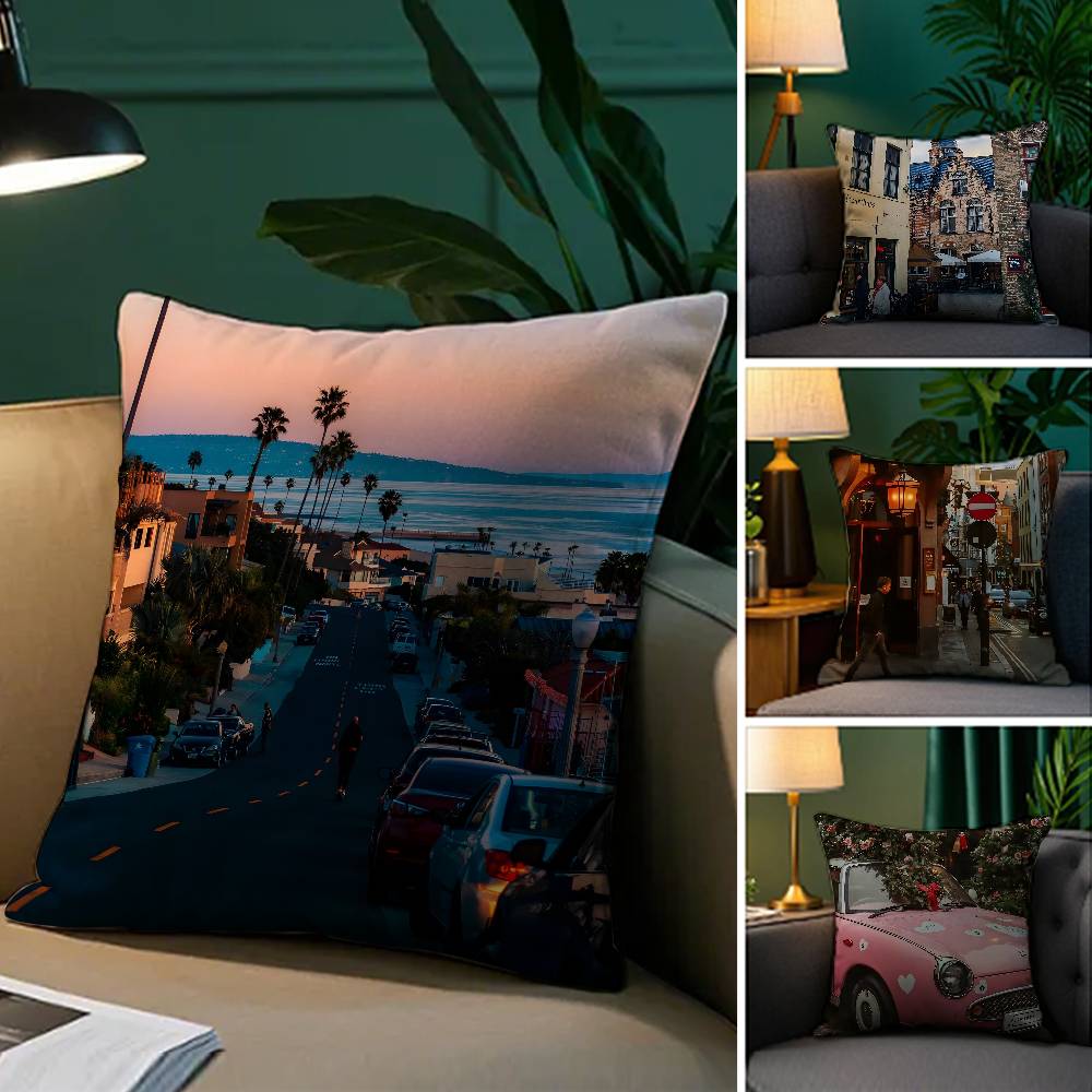 Fashion Wandering Manchester City Pillow Case Comfort Sofa Bed Silky elegant Invisible zipper Decorative cushion cover