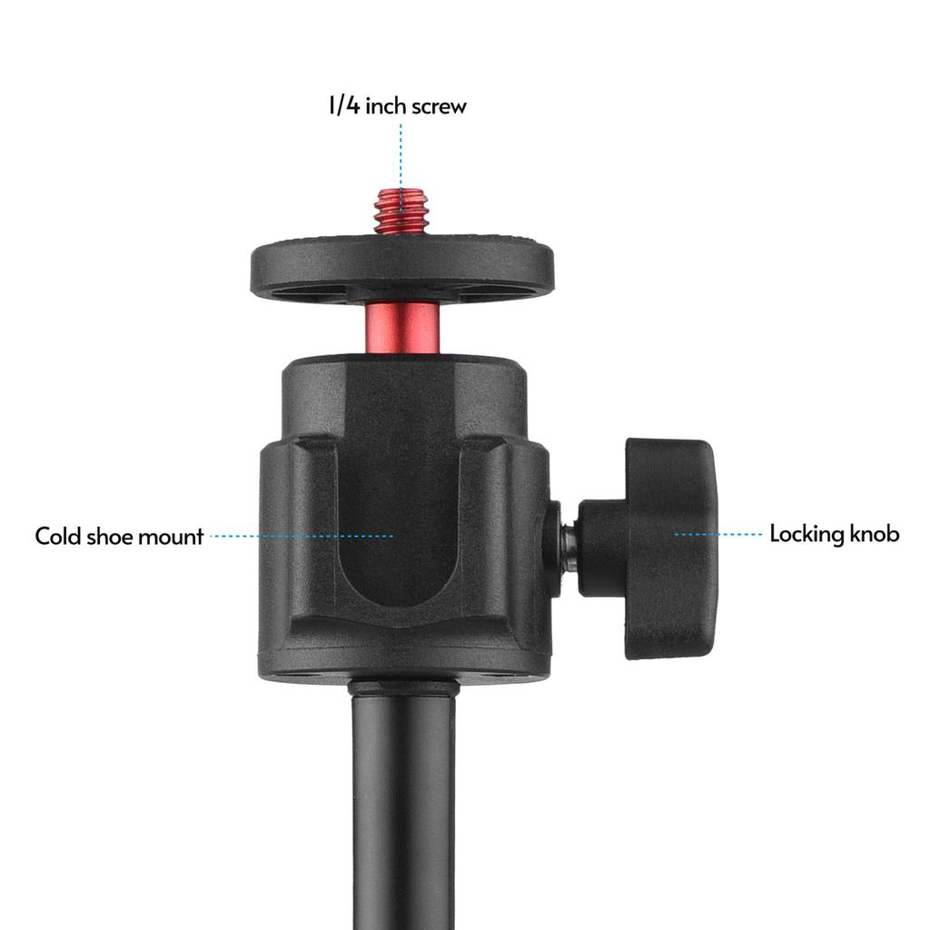 Lightweight Portable Mini Tripod Extendable Tripod Stand Handle Grip with 4 Levels of Adjustable Height for Phone