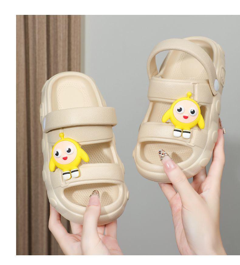 Children's Cartoon Summer Sandals: Non-slip, Squishy, Two-way Beach Shoes for Toddlers (Boys).