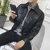 Autumn and winter pu leather jacket men's trend loose ins Hong Kong style boys jacket jacket trendy leather jacket