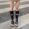 Outdoor wild bird rain boots women's long boots knight boots long boots summer waterproof rain shoes high boots niche brown boots