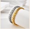 Watchband Statement Chain Bracelet for Women, Bold Strap Chain Bracelets, Stainless Steel Links Wristband