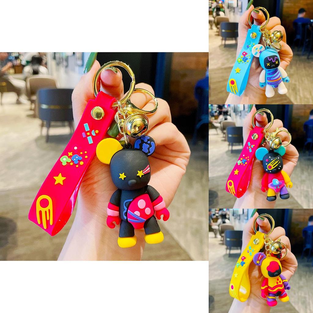 Adorable Creative Colorful Graffiti Bear Keychain Perfect For Couples And Gifts