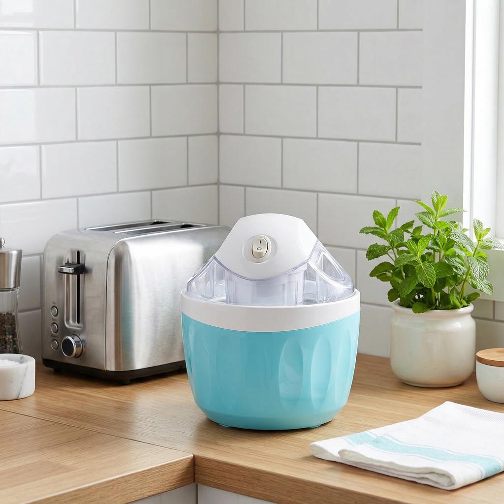 Single Serve Personal Ice Cream Maker Just 15 Minutes 500ml Mini Electric Ice Cream Maker for Home for Individual Servings