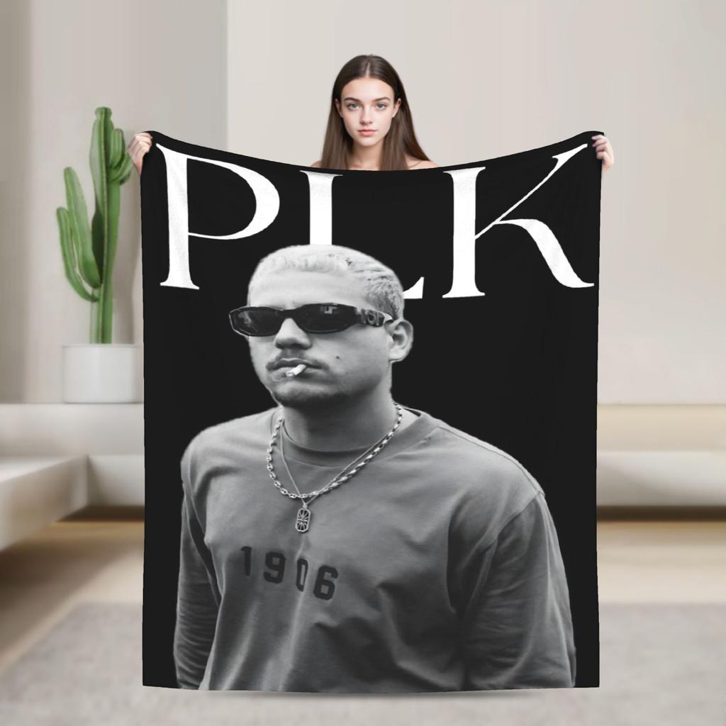 PLK French Rapper Photo Blankets Super Soft Funny Plush Throw Blanket For Home Decor Airplane Travel Flannel Bedspread Bed Cover