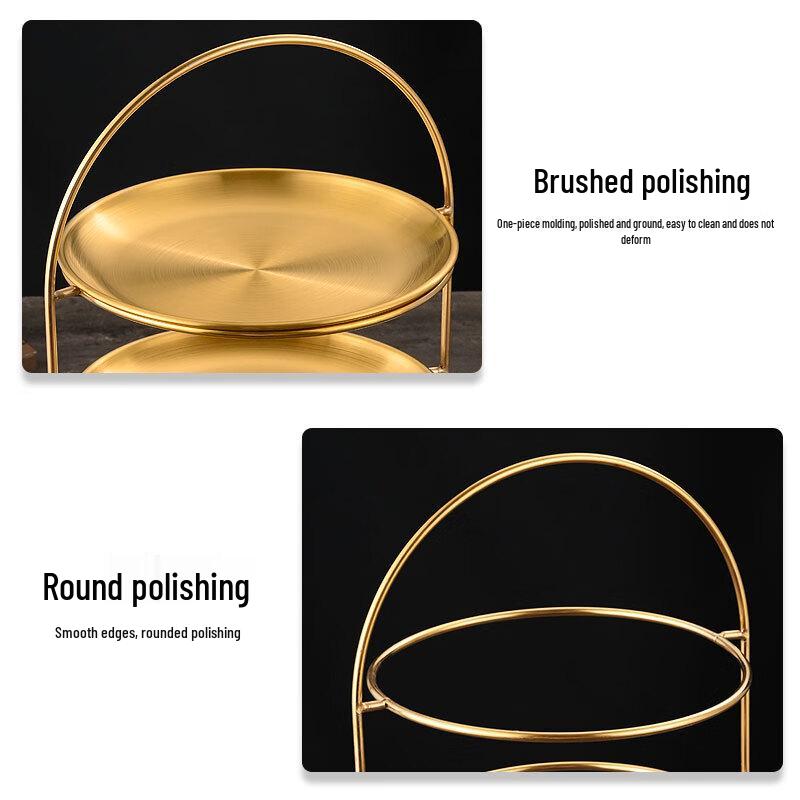 Yoder Korean Style Stainless Steel Multi-Layer Round Plate Storage Rack