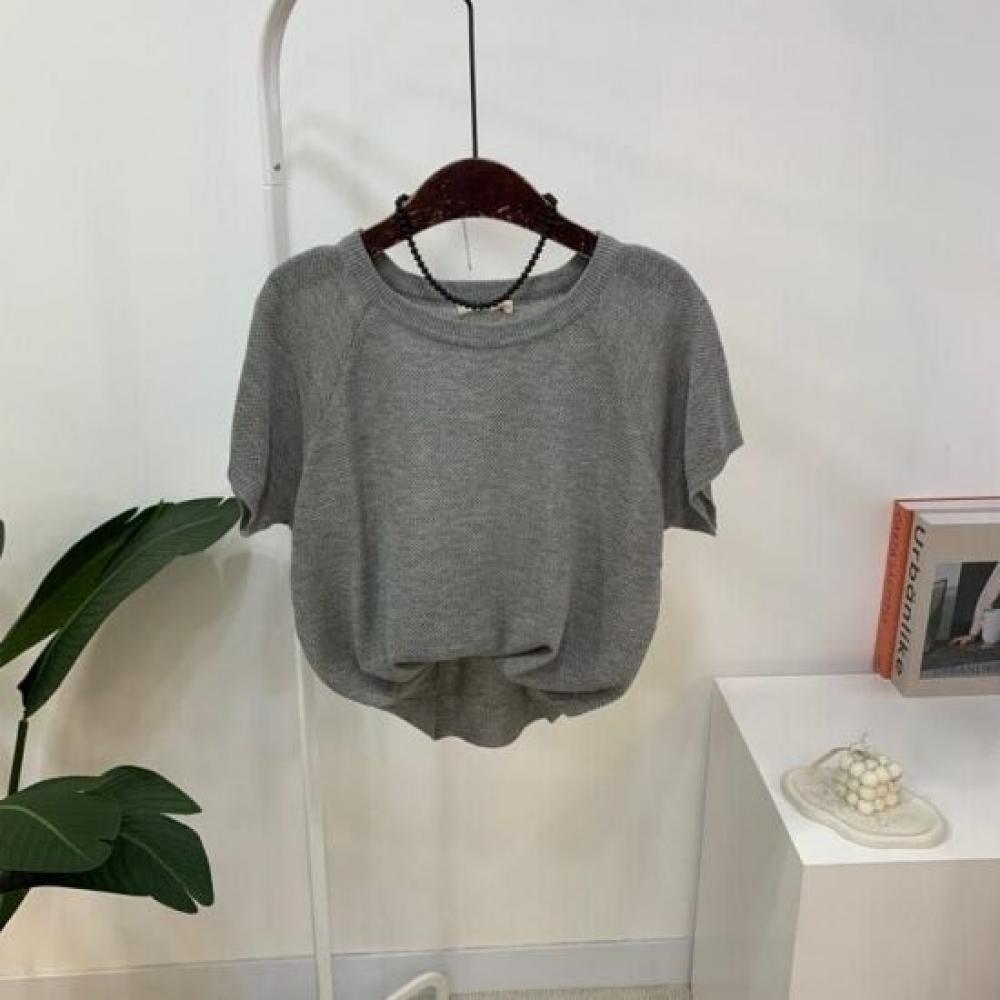 C S In The Room Women Nare lInen baSiC Raglan Short Sleeve Knit 6Color