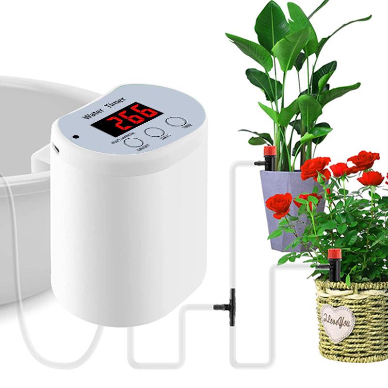 

Автоматический электрический водяной насос и таймер для капельного полива - Идеально подходит для растений, бонсай и использования на балконе 2 Ports