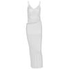 Women's perspective mesh hollowed suspender long dress slim and thin Spice Girls dinner hip wrap high-end dress skirt