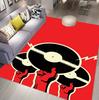 Tappeto con motivo a disco in vinile circolare Decorazione musicale retrò Tappetino morbido antiscivolo per soggiorno camera da letto Decorazione per la casa
