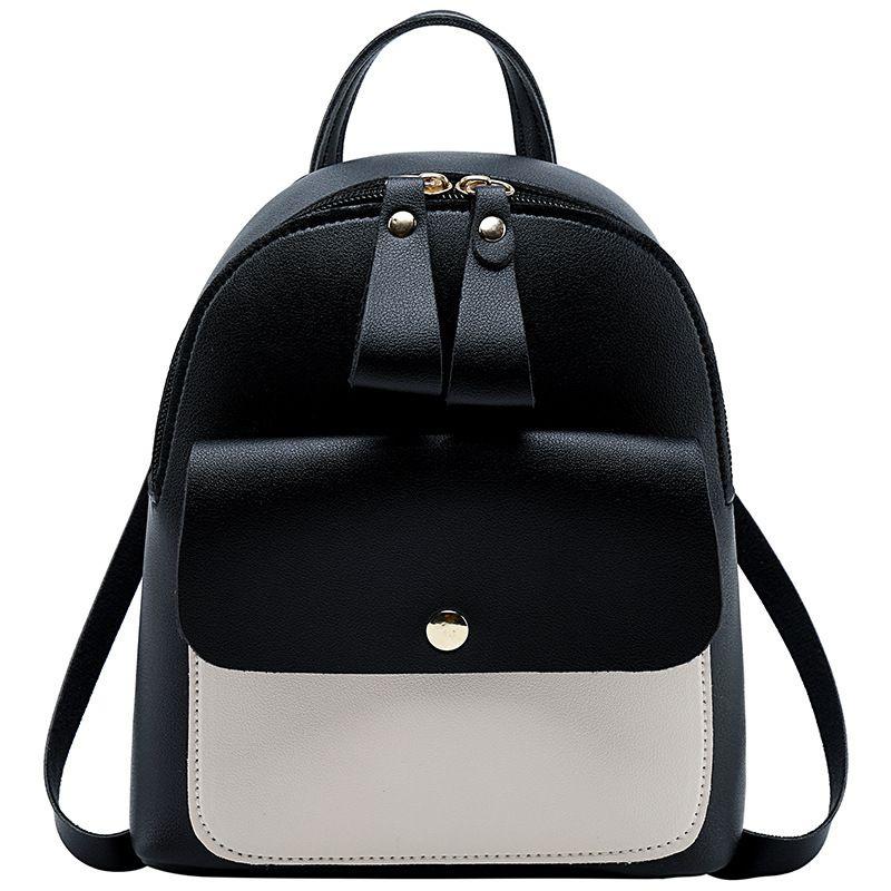 Stilvoller Mini-Rucksack für Frauen und Mädchen PU-Leder Schultasche mit verstellbaren Trägern