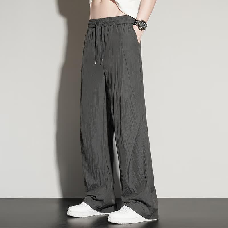 Men's Ice Silk Straight Leg Casual Pants