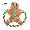 Plush Dog Toy with Sound Christmas Toy, Squeaky Chew Cotton Rope, Bite Resistant Pet Toys for Aggressive Chewers Holiday Small Medium Dogs,