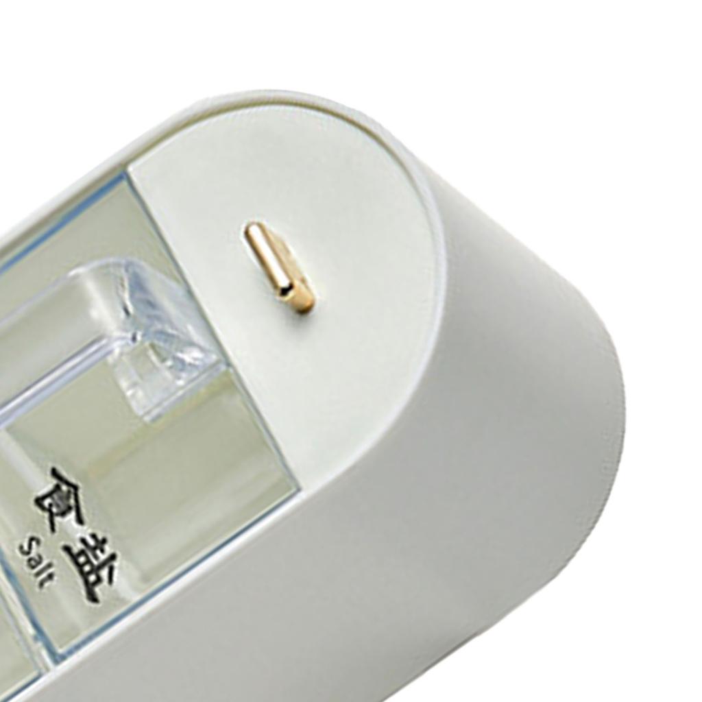 Wandmontierte Gewürzbox PS PP Transparent Mehrere Fächer Küchengewürz Aufbewahrungsbehälter mit