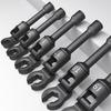 6PCS Long Flexible Head Injector Fuel Line Socket Wrench Set 3/8inch Drive Crowfoot Flare Nut Wrench Tool 12mm-19mm
