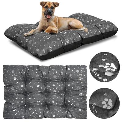 Dog Bed PRESTIGE Cushion 140x100 Cm Waterproof Silver Bones