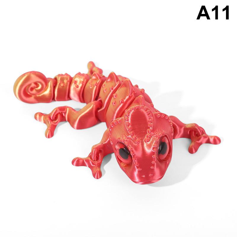 3D-utskrift Kameleonfigurer Multi-ledd Bevegelig Simulering Øyne Drage Ornament For Hjem Tilbehør Barn Gaveleker