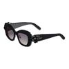Clover Logo Design Square Sunglasses Women Sunglasses Glossy-Black DCLVS3FXR_10A1