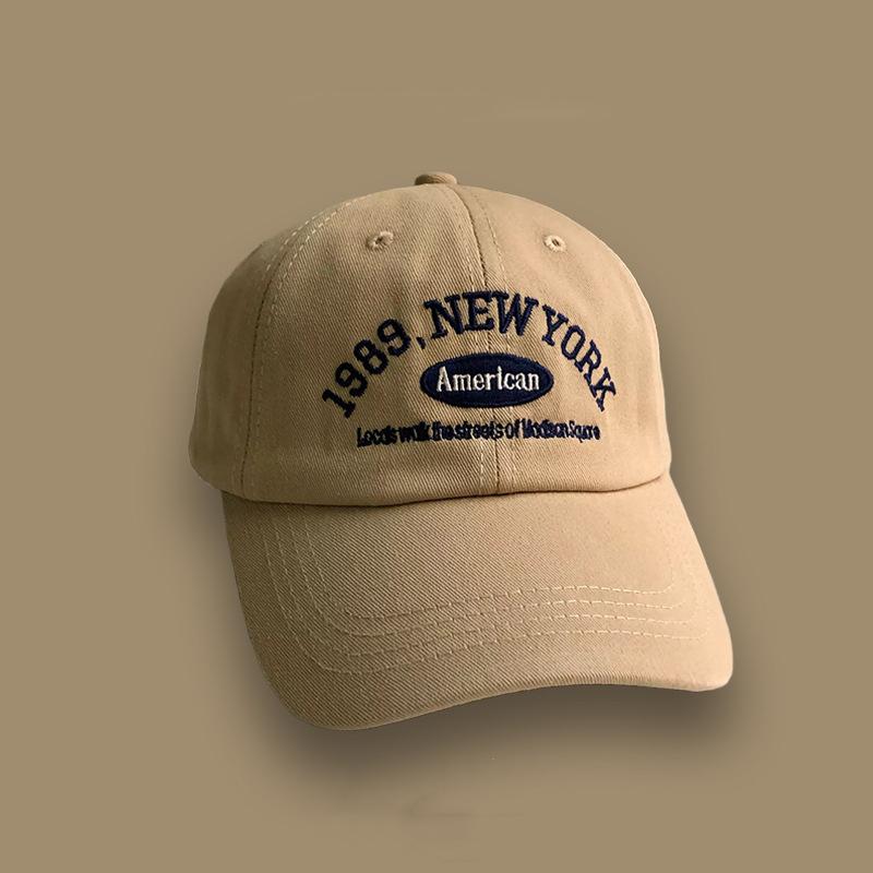 Korean Retro Baseball Hat Women's Autumn Winter Versatile Ins Street Letter Embroidered Caps Summer Couple Men Official Website