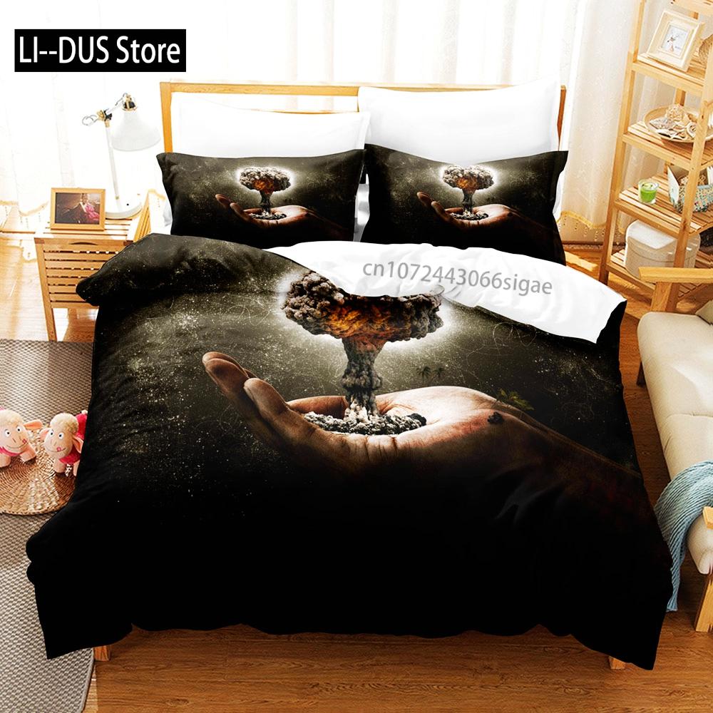 Hand Bedding Set Single Twin Full Queen King Size You And Me Hands Bed Set Aldult Kid Kawaii Duvetcover Sets 3D 006