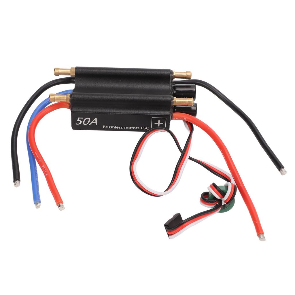 Brushless ESC 50A Water Cooling Two Way Bidirectional Electronic Speed Controller for RC Boat Airship Model