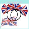 Faixa de Cabelo Union Jack Estilosa Faixa de Cabelo Alice Com Laço Grande Para Homens e Mulheres Jubileu de Platina