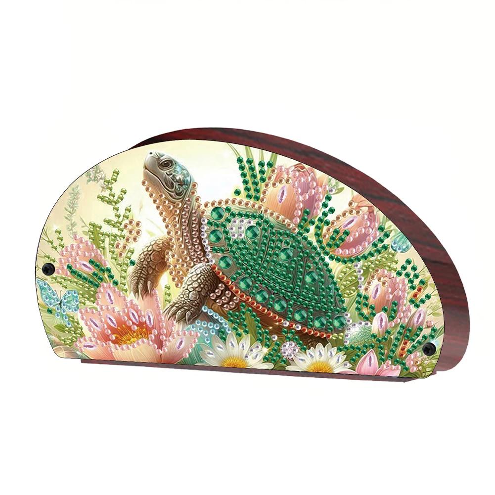 Wooden Flowers DIY Rhinestones Storage Holder Crystal Diamond Storage Shelf Diamond Painting Organizer Rack for Remote Control