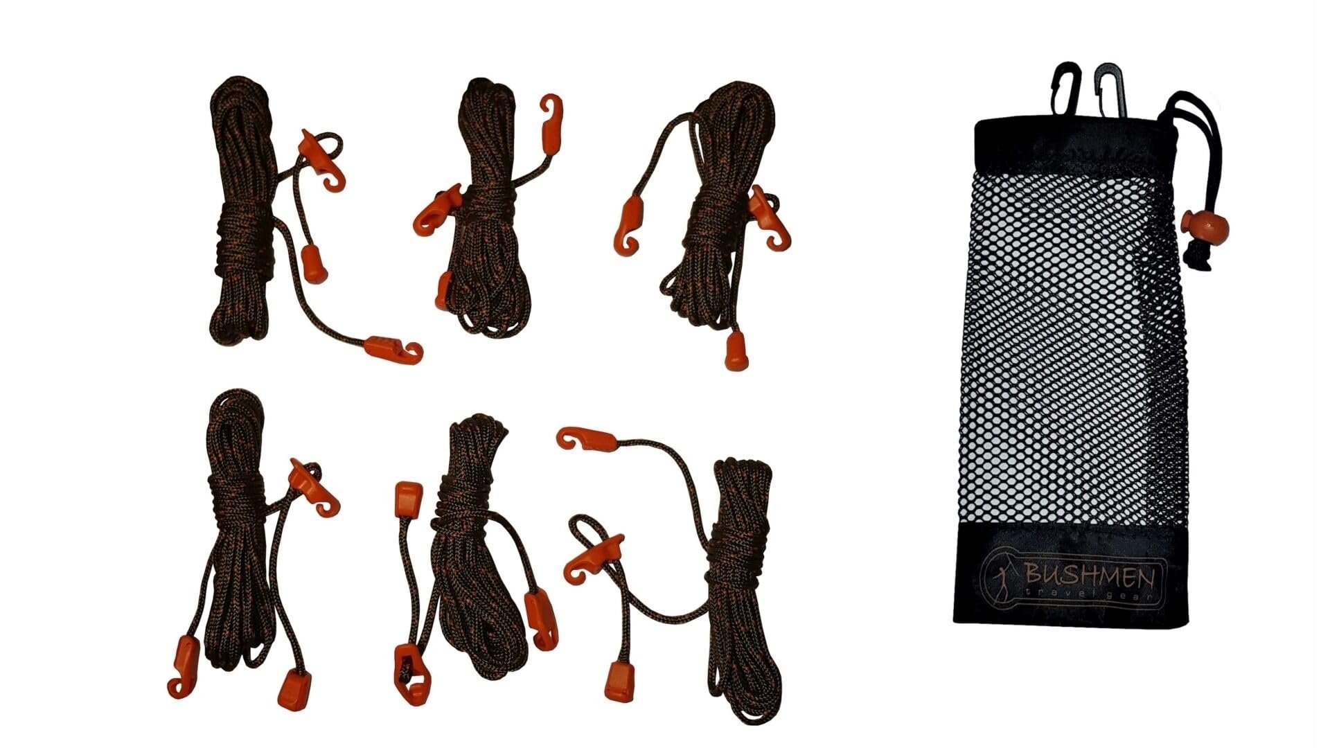 

BUSHMEN travel gear ULTRALIGHT Tensioning tension cords with adjustable genuine Japanese product - cords/orange, hardware,